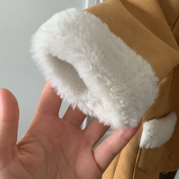 Faux fur lined baby winter jacke - 9-12m - Picture 4 of 5